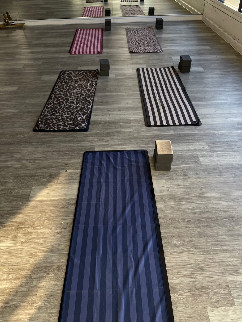 Blue Striped Mat Towel