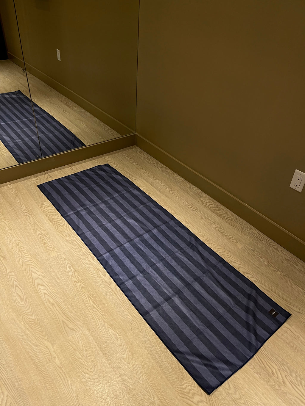 Blue Striped Mat Towel