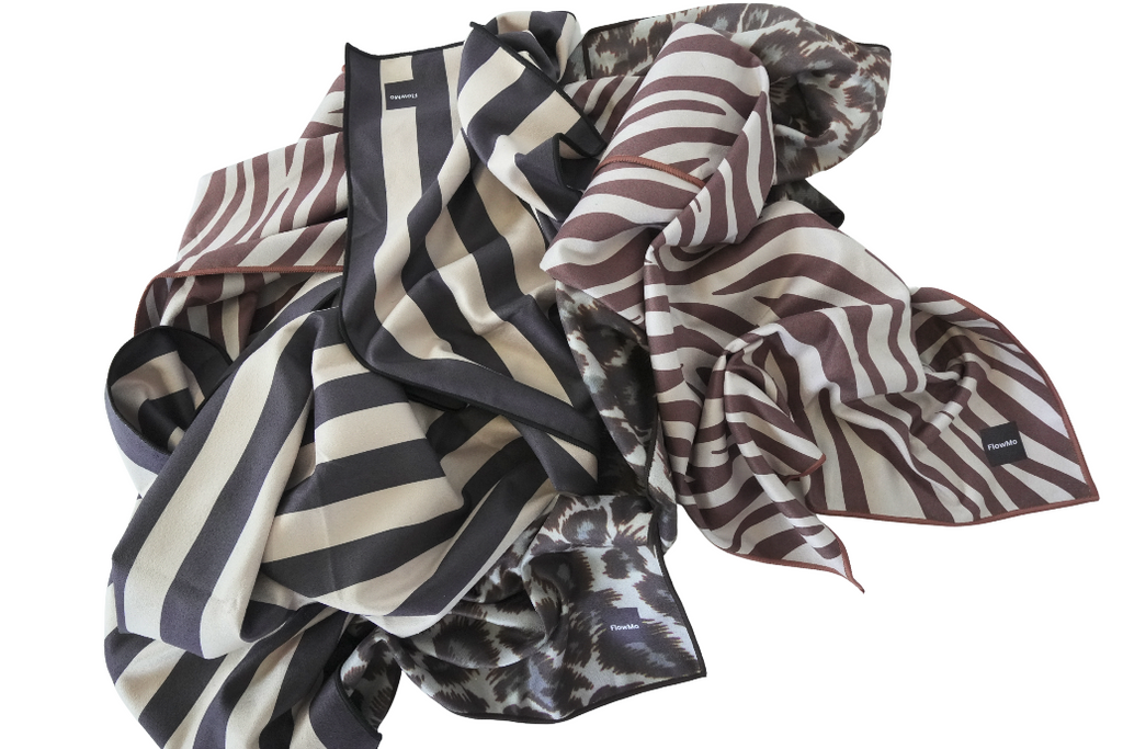 Beige Striped Mat Towel